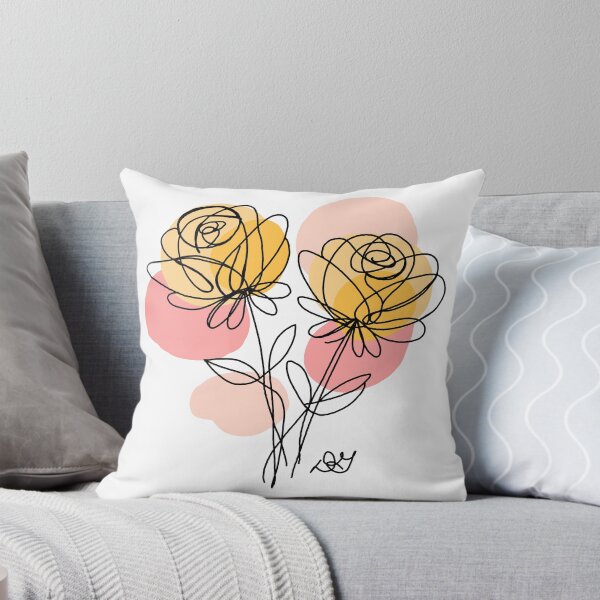 Item preview, Yellow Roses Botanical Line Art Print designed and sold by Evil B Creative.