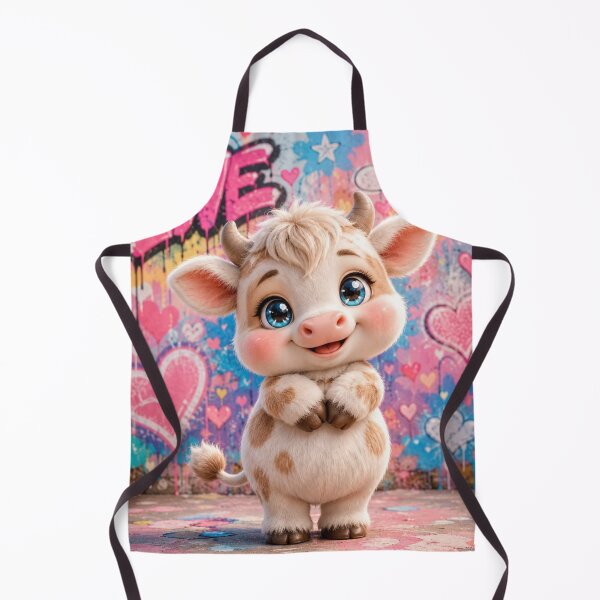 Item preview, Cute Baby Cow Love Graffiti designed and sold by Pure Craft.