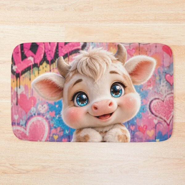Item preview, Cute Baby Cow Love Graffiti designed and sold by Rohan132.