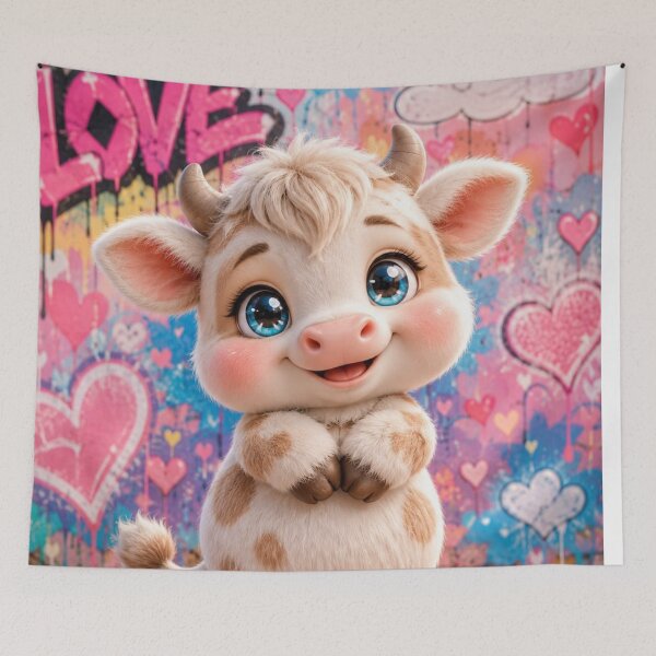 Item preview, Cute Baby Cow Love Graffiti designed and sold by Rohan132.