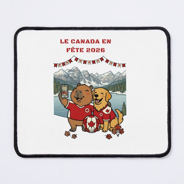 Item preview, Capybara et Chien Fans Soccer Canada en Fête 2026 Kawaii designed and sold by laughingshirts.