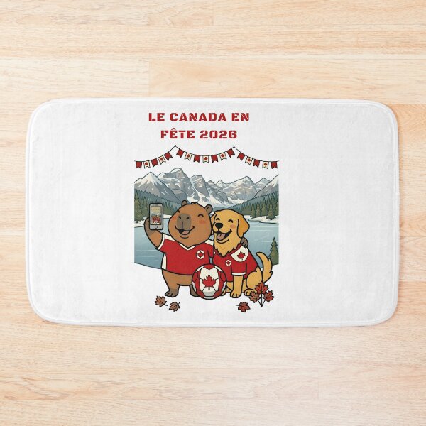 Item preview, Capybara et Chien Fans Soccer Canada en Fête 2026 Kawaii designed and sold by laughingshirts.