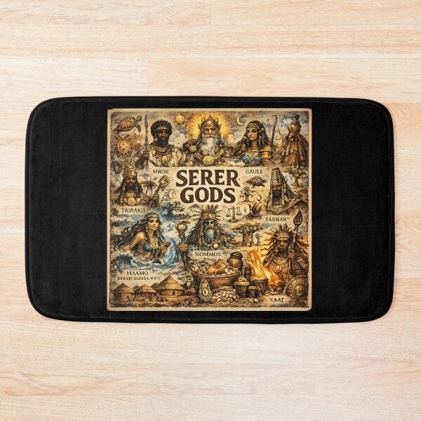 Item preview, Serer Gods Collage | Serer Mythology Pantheon Art Featuring Roog, Pangool & Ancient Senegalese Deities designed and sold by RockyLambda.