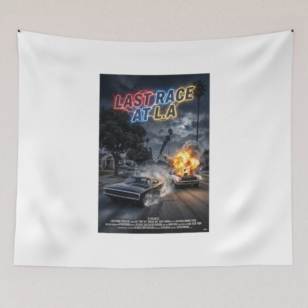 Item preview, ROAD MOVIE POSTER LAST RACE AT L.A 1971  designed and sold by VERYOLDROAD BY AXTON BROWNING .