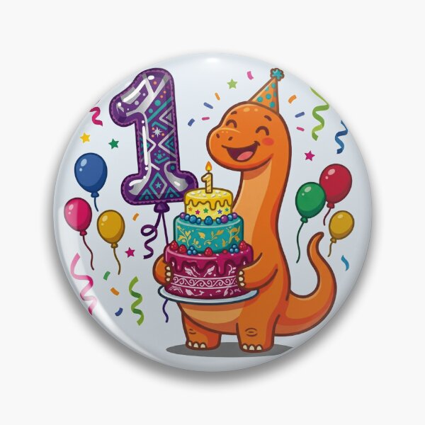 Item preview, One Saurus orange long neck 1st birthday boy/girl gift toddler dino lover designed and sold by Tronstell.
