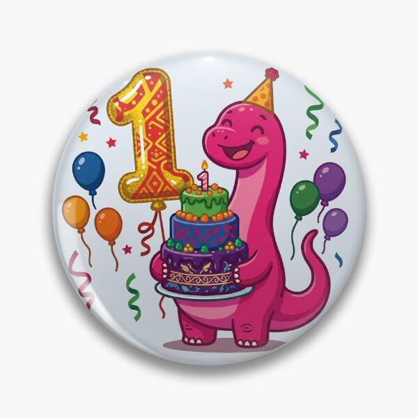 Item preview, One Saurus pink long neck 1st birthday girl gift toddler dino lover designed and sold by Tronstell.