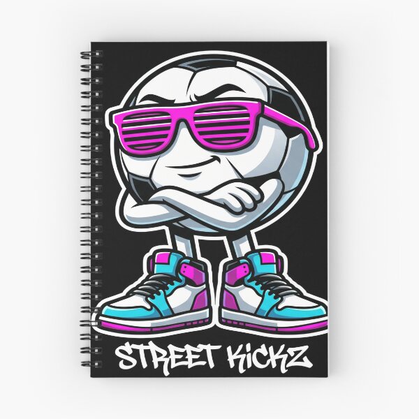 Item preview, Street Kickz Cool Soccer Ball Mascot Retro Neon Sneakers designed and sold by TeNovaStudio.