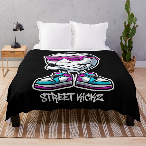 Item preview, Street Kickz Cool Soccer Ball Mascot Retro Neon Sneakers designed and sold by TeNovaStudio.