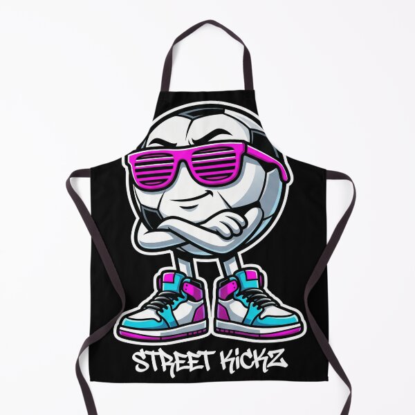 Item preview, Street Kickz Cool Soccer Ball Mascot Retro Neon Sneakers designed and sold by TeNovaStudio ⭐⭐⭐⭐⭐.