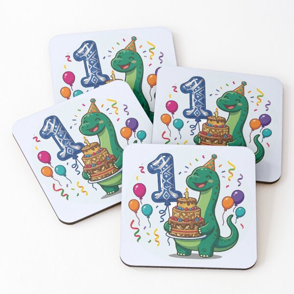 Item preview, One Saurus green long neck 1st birthday boy/girl gift toddler dino lover designed and sold by Tronstell.