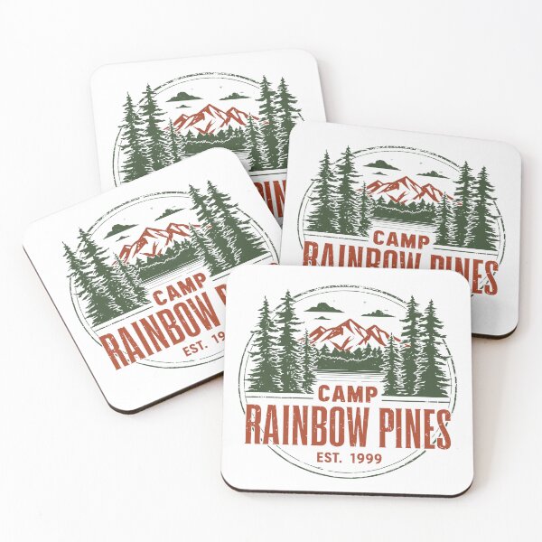 Item preview, Camp Rainbow Pines Vintage Mountain Camping Graphic designed and sold by EchoPrint Co..