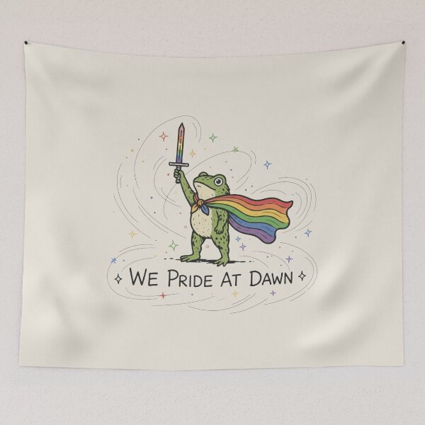 Item preview, Pride, We Ride At Dawn Frog, Flag Gift designed and sold by toongstudio.