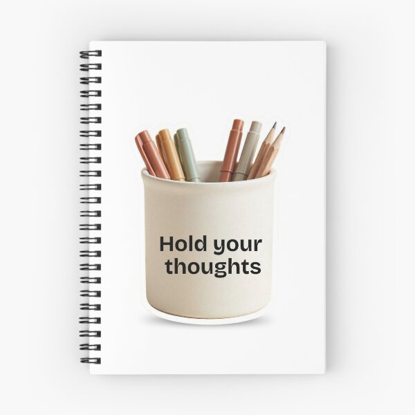 Item preview, Hold Your Thoughts Minimal Desk Sticker | Cozy Creative Aesthetic Design designed and sold by Pandey14.