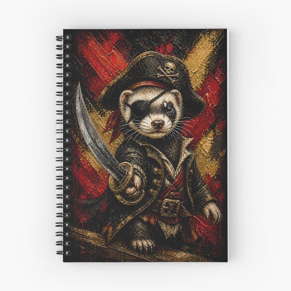 Item preview, Fearless Swashbuckler Pirate Ferret Dark Aesthetic Art designed and sold by Vista Atelier.