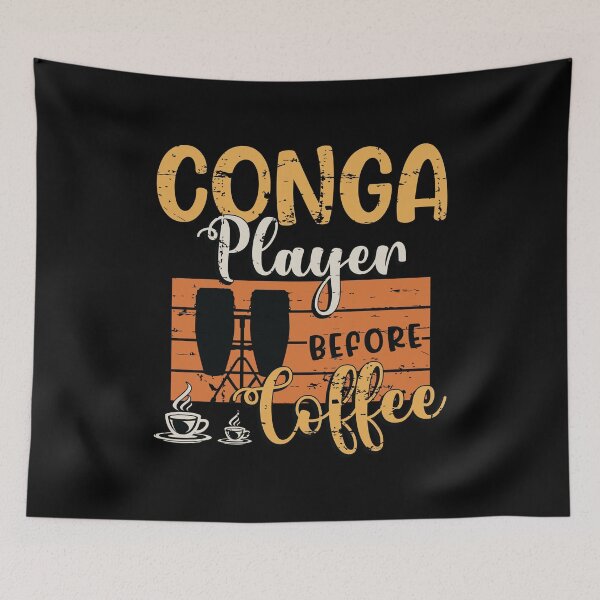 Item preview, Conga Player Before Coffee Drummer Coffee Lover designed and sold by tshirtconcepts.
