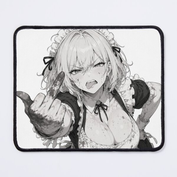 Item preview, Anime Maid Girl Manga Style Black and White | Gothic Maid Waifu Illustration | Aesthetic Otaku designed and sold by Ericks0087.