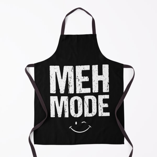 Item preview, Meh Mode Funny Winking Face Typography designed and sold by GiggleInkTees.