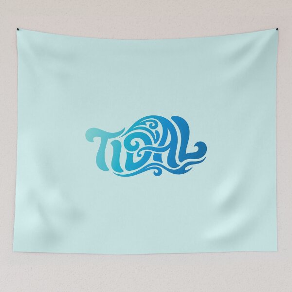 Item preview, Tidal – Groovy Coastal Word Design designed and sold by Sea Gem.