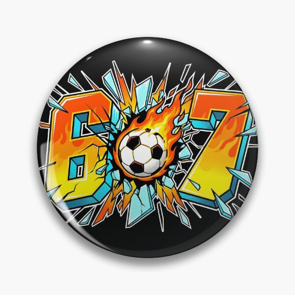 Item preview, Number 67 Soccer Ball On Fire Shattering Glass Sports Jersey designed and sold by TeNovaStudio.