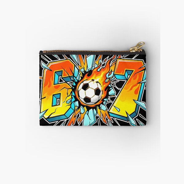 Item preview, Number 67 Soccer Ball On Fire Shattering Glass Sports Jersey designed and sold by TeNovaStudio.