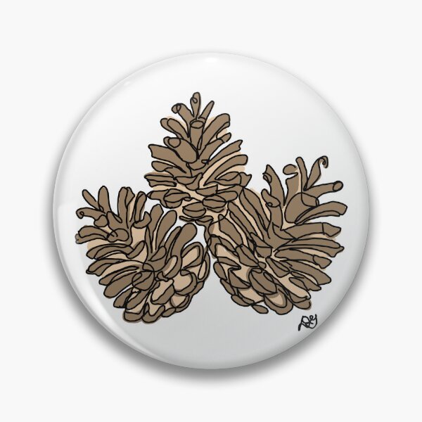 Item preview, Pinecone Trio Autumn Botanical Line Art designed and sold by Evil B Creative.