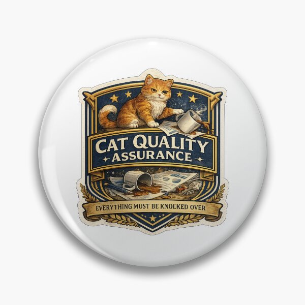 Item preview, Cat Quality Assurance | Everything Must Be Knocked Over | Funny Cat Corporate Parody designed and sold by MrDev.