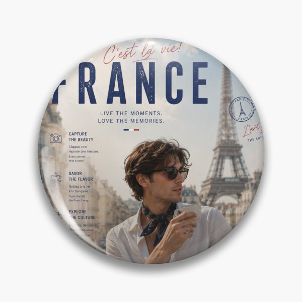 Item preview, France Travel Lifestyle Poster – Paris Café Culture, Eiffel Tower & French Elegance Art Print designed and sold by Inkora-Art.