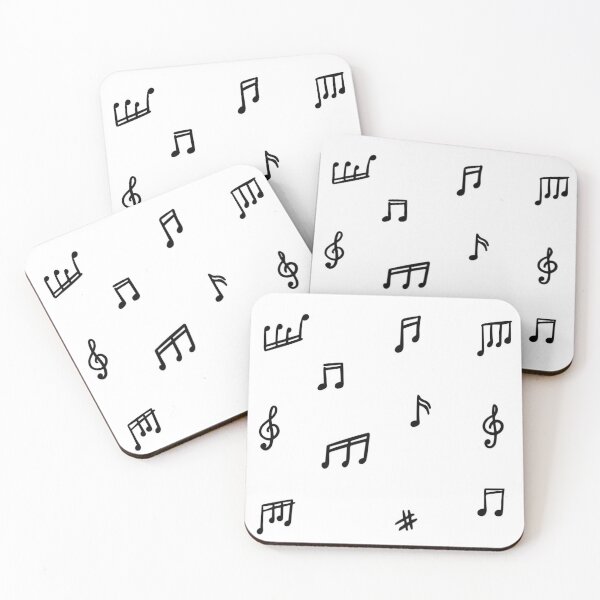 Item preview, Hand Drawn Musical Notes Pattern | Minimalist Music Design designed and sold by Vintage Letter Stickers.