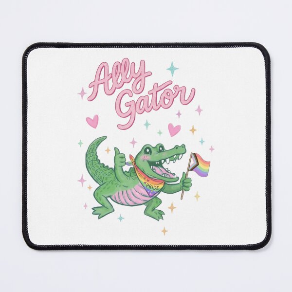 Item preview, Ally Gator Pride, LGBTQ Ally Gator, Rainbow Flag Alligator, Progress Pride Ally designed and sold by toongstudio.