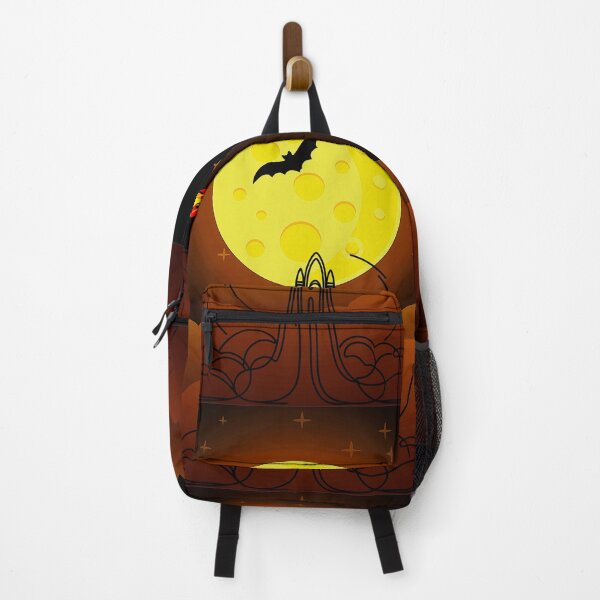 Item preview, space rocket launch with big yellow moon cartoon art designed and sold by FahdSpaceArt.