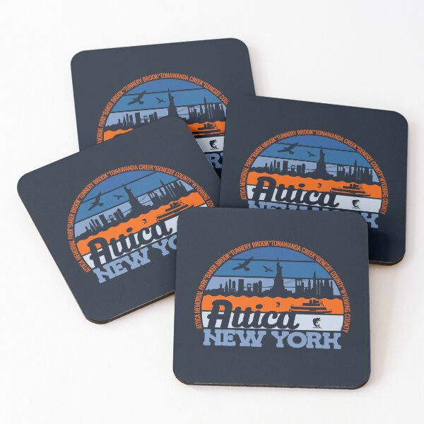 Item preview, Attica New York Sunset Retro Vintage Local Pride Logo designed and sold by CRHPOD20.