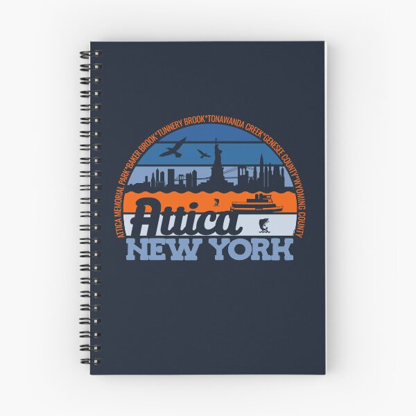 Item preview, Attica New York Sunset Retro Vintage Local Pride Logo designed and sold by CRHPOD20.