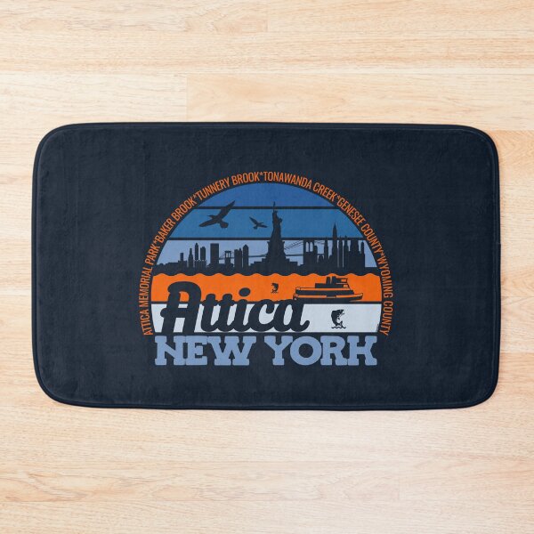 Item preview, Attica New York Sunset Retro Vintage Local Pride Logo designed and sold by CRHPOD20.