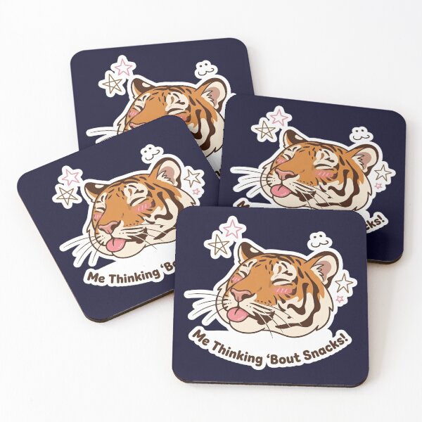 Item preview, Cute Cartoon Tiger – Funny Snack Lover Art designed and sold by Flauntra.