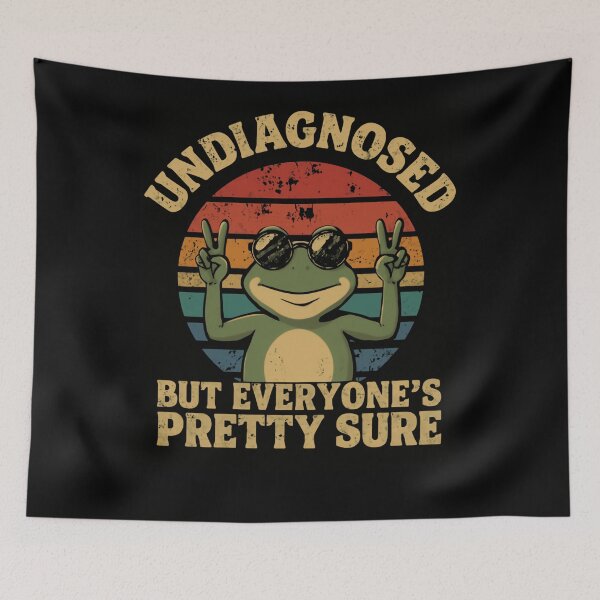 Item preview, Undiagnosed But Everyone's Pretty Sure Funny Neurodivergent Frog designed and sold by RetroMini2026.