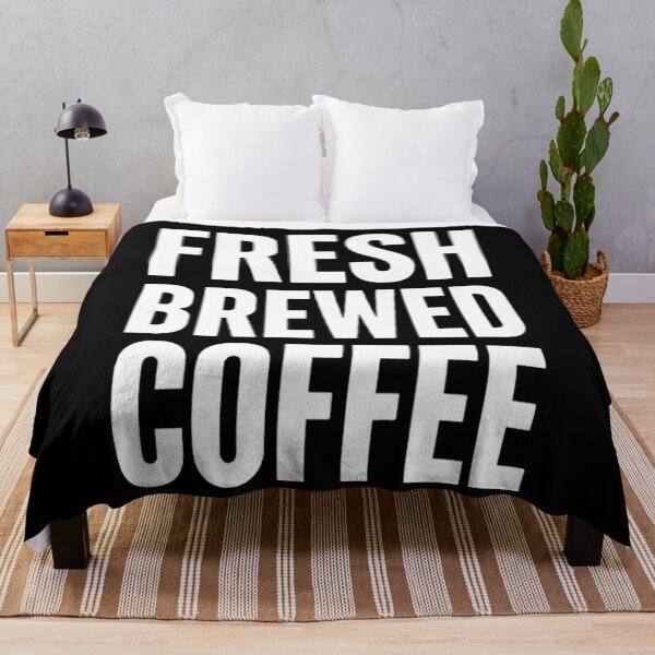 Item preview, Minimalist Fresh Brewed Coffee Bold Outline Typography designed and sold by Octupussy.
