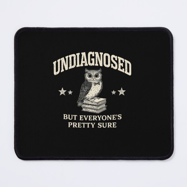Item preview, Undiagnosed But Everyone's Pretty Sure Intellectual Quirky Wisdom Owl designed and sold by RetroMini2026.