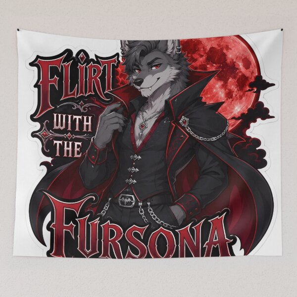 Item preview, Flirt With The Fursona Vampire Wolf Furry designed and sold by Furrenzy.