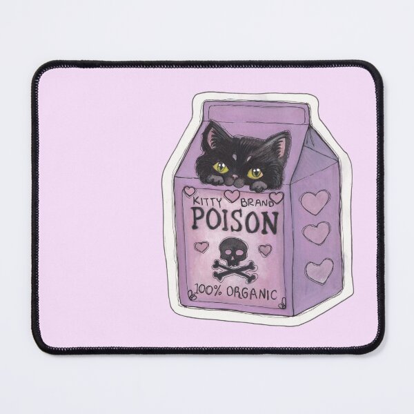 Item preview, Poison Kitty — Cute Hand Drawn Gothic Cat Art designed and sold by Darkfully-Done.