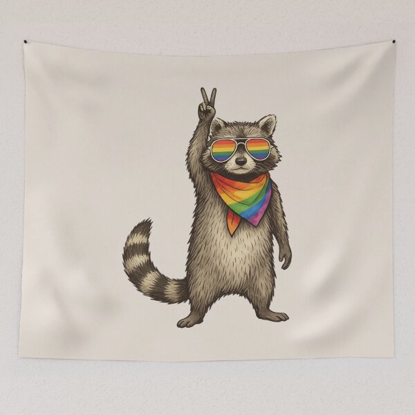 Item preview, Raccoon Pride LGBT, Raccoon Pride Flag, Pride, Funny lgbt, Lgbtq Support, Equality, Gay Pride designed and sold by toongstudio.