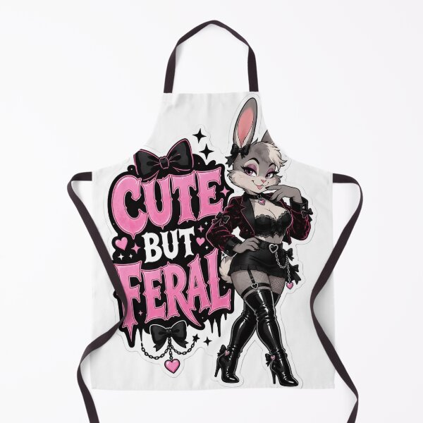 Item preview, Cute But Feral Dark Glam Bunny Furry designed and sold by Furrenzy.