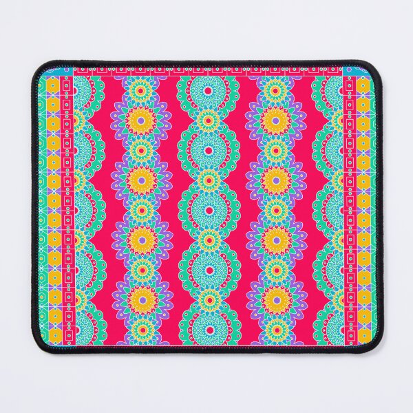 Item preview, Vibrant Folk Art Mandala Symmetrical Pattern designed and sold by findlost.