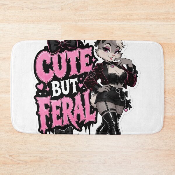 Item preview, Cute But Feral Dark Glam Bunny Furry designed and sold by Furrenzy.