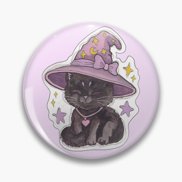 Item preview, Wizard Kitty — Cute Hand Drawn Gothic Cat Art designed and sold by Darkfully-Done.