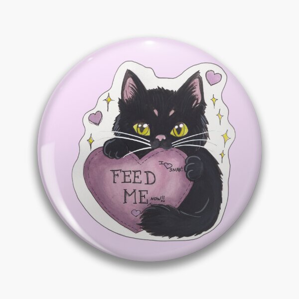 Item preview, Snax Kitty — Cute Hand Drawn Gothic Cat Art designed and sold by Darkfully-Done.