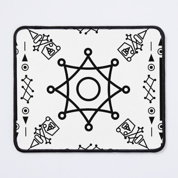 Item preview, Minimalist star mandala seamless unit with abstract celestial symbols designed and sold by Longsilp.