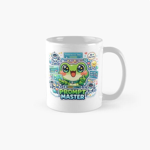 Item preview, Kawaii Frog Prompt Master AI Sticker designed and sold by Cozy404Lab.
