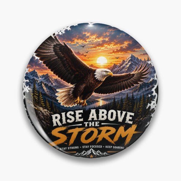 Item preview, Rise Above the Storm – Eagle Motivation Sticker designed and sold by Ishratparween11.