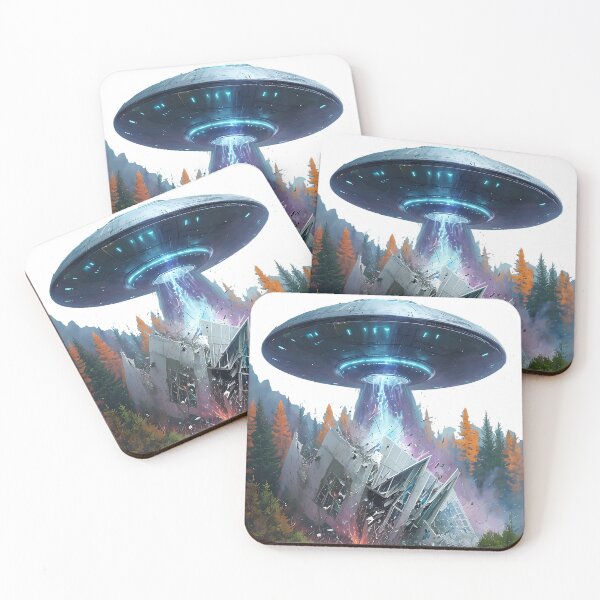 Item preview, Insurance Wont Cover - Funny UFO Alien Sci Fi Art designed and sold by Modern Nest Art.