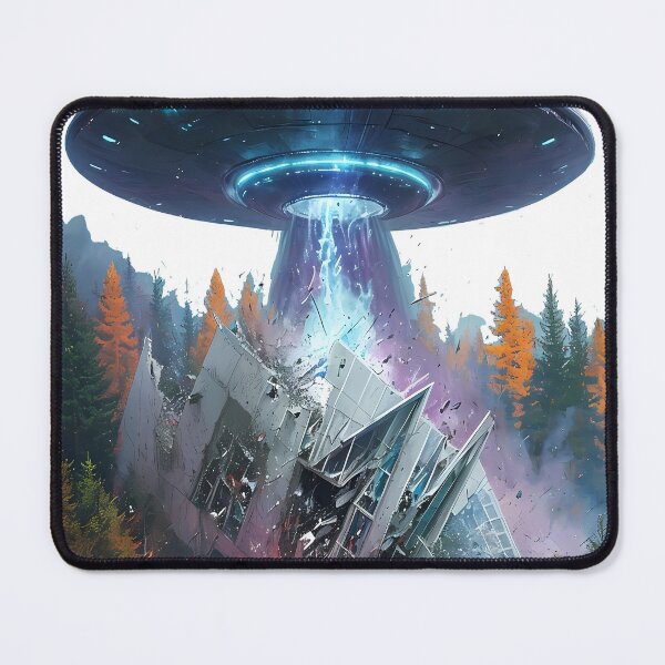 Item preview, Insurance Wont Cover - Funny UFO Alien Sci Fi Art designed and sold by Modern Nest Art.